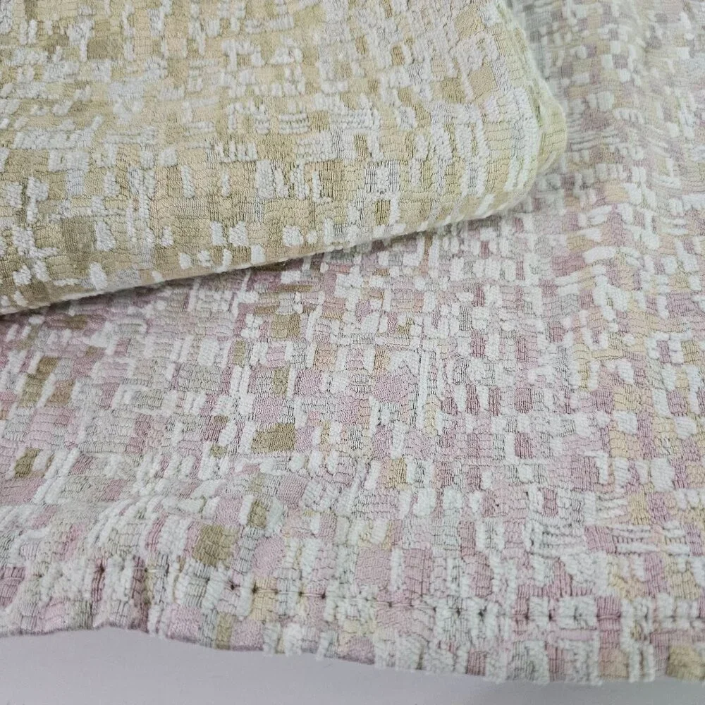Set Of 2 Haverty's Tweed Beige & White Throw Pillow Covers Zippers 20